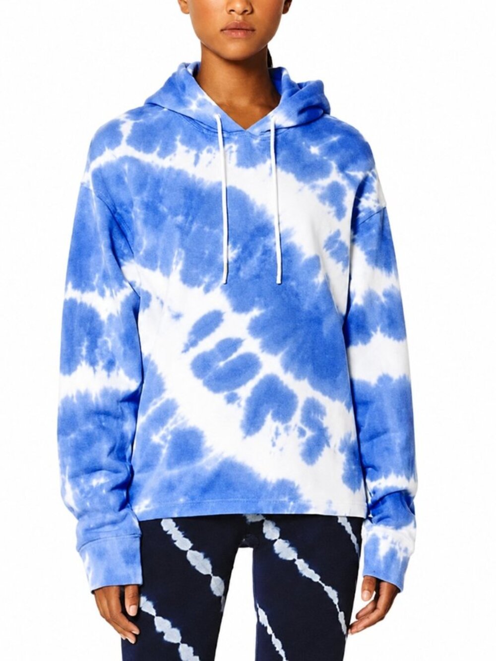 NWOT Tory Burch Sport French Terry Tie-Dye Hoodie – Blue Sky, Size S